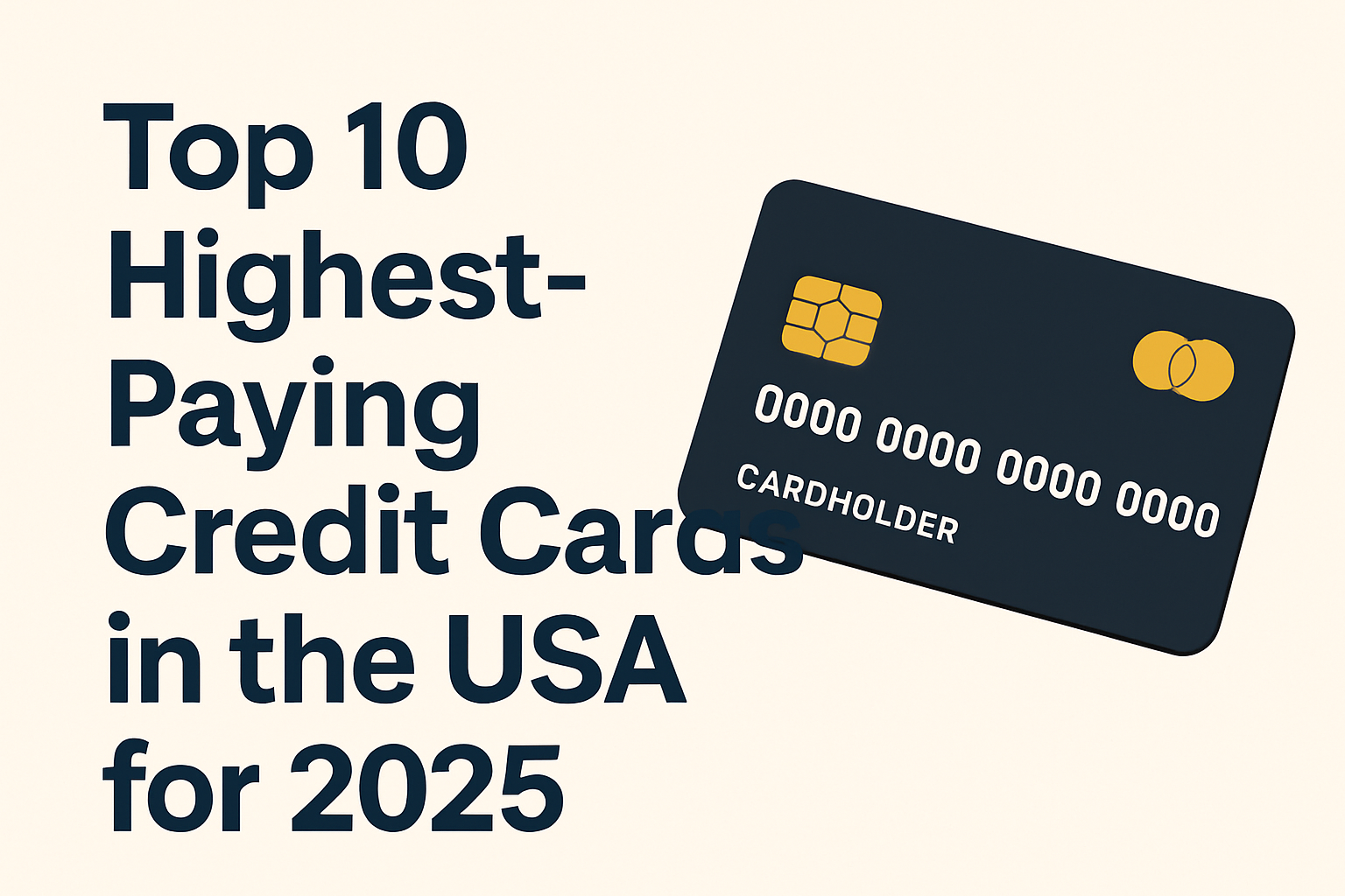 Discover the top 10 highest-paying credit cards in the USA for 2025. Compare rewards, annual fees, perks, and offers to choose the best card for your lifestyle.
